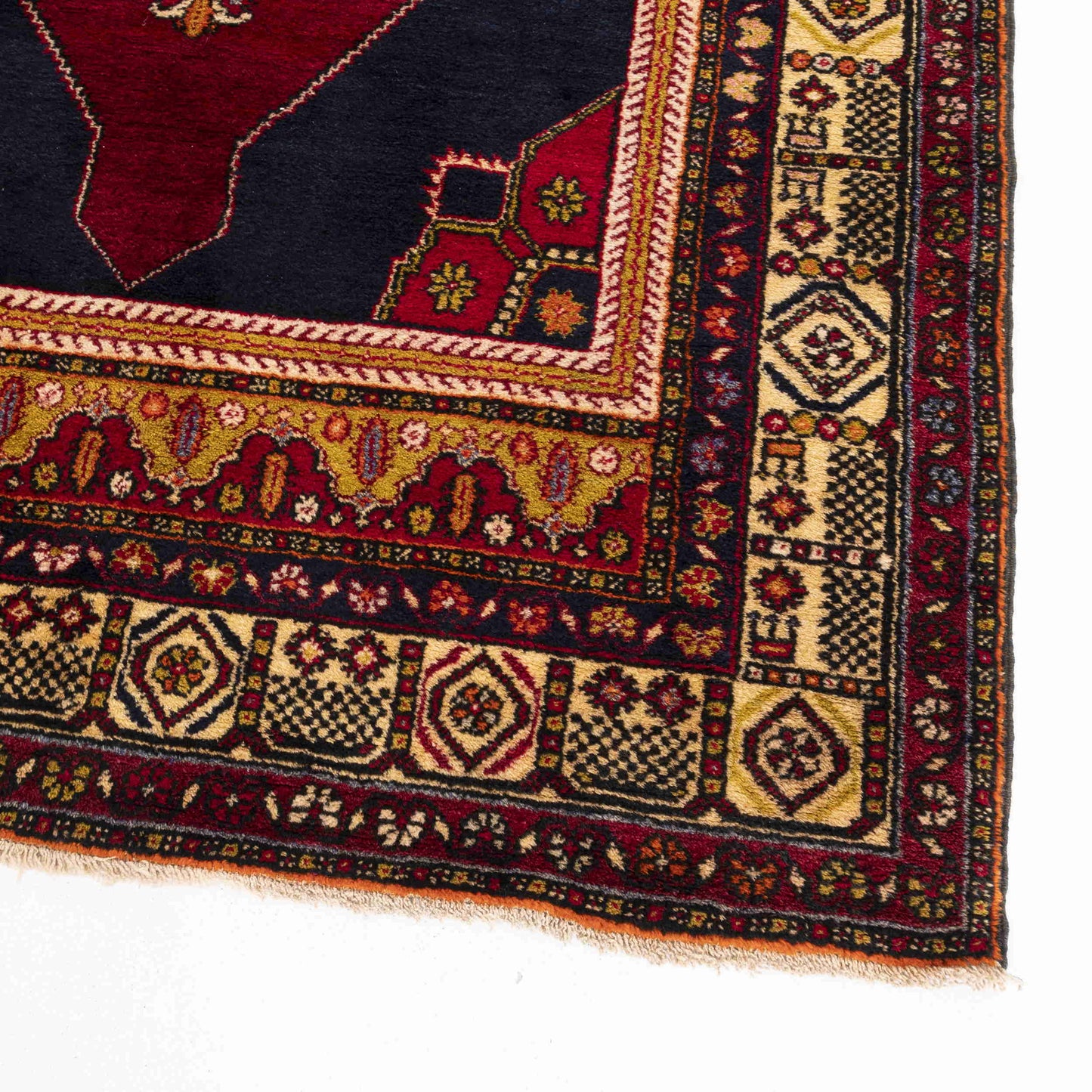 Oriental Rug Anatolian Hand Knotted Wool On Wool 163 X 295 Cm - 5' 5'' X 9' 9'' Navy Blue C012 ER12