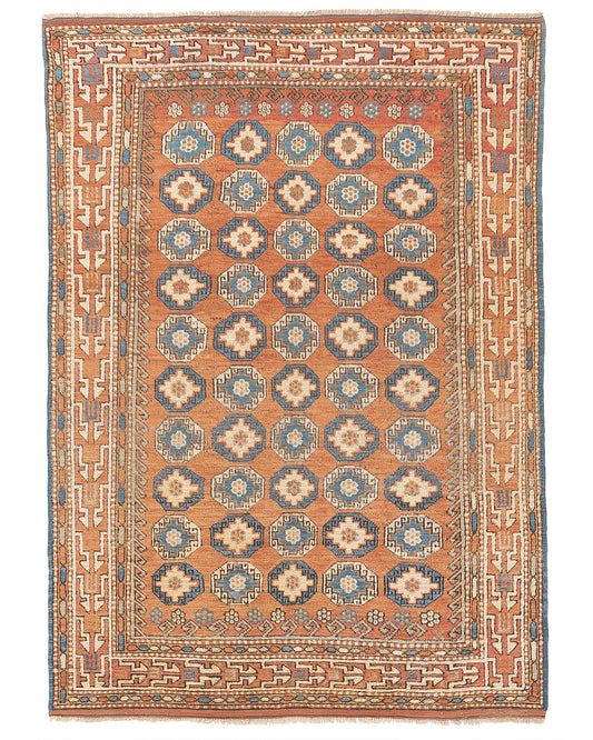 Oriental Rug Anatolian Hand Knotted Wool On Wool 164 X 232 Cm - 5' 5'' X 7' 8'' Orange C011 ER12