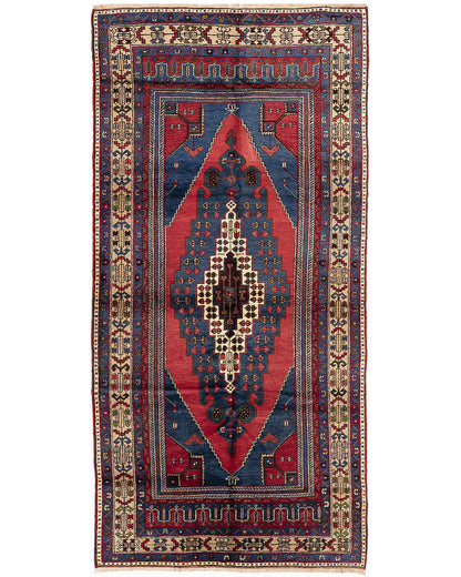 Oriental Rug Anatolian Hand Knotted Wool On Wool 164 X 335 Cm - 5' 5'' X 11' Red C014 ER12