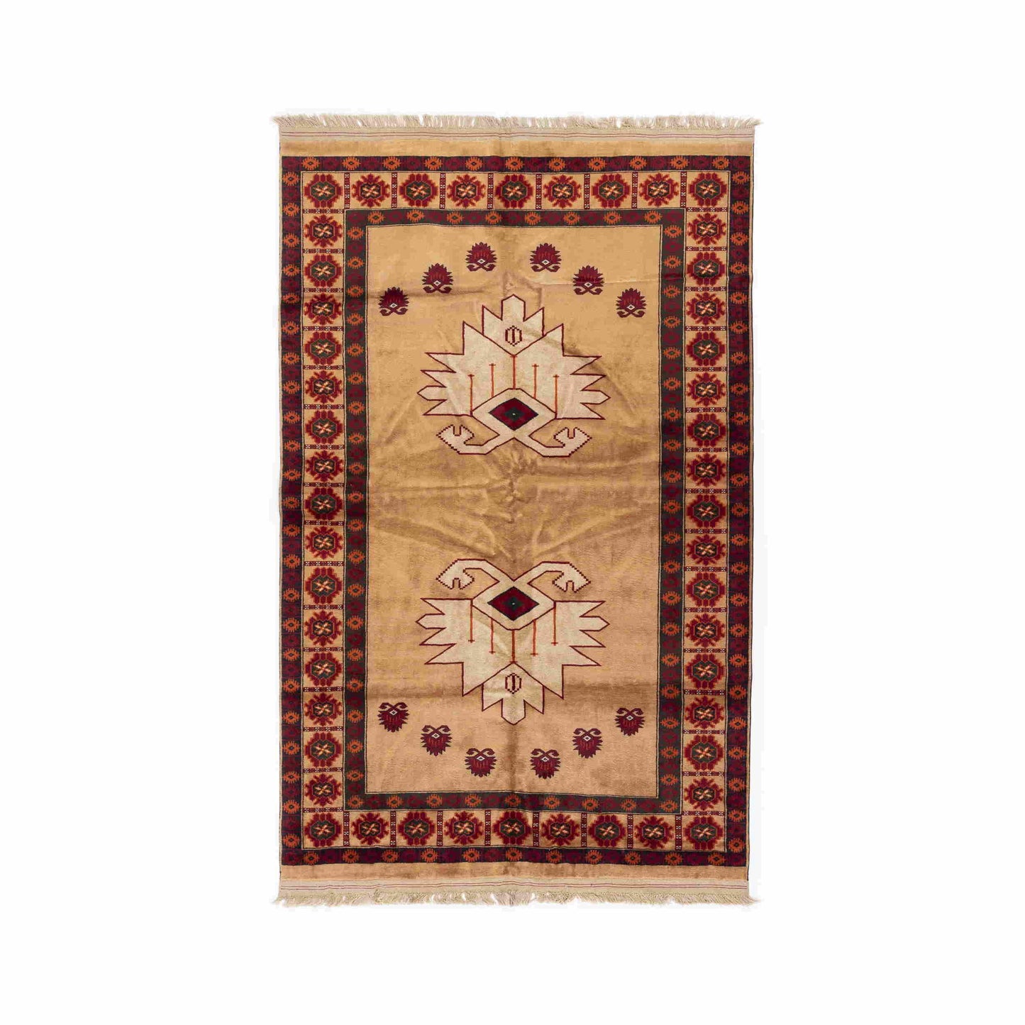 Oriental Rug Anatolian Hand Knotted Wool On Wool 165 X 257 Cm - 5' 5'' X 8' 6'' Stone C009 ER12