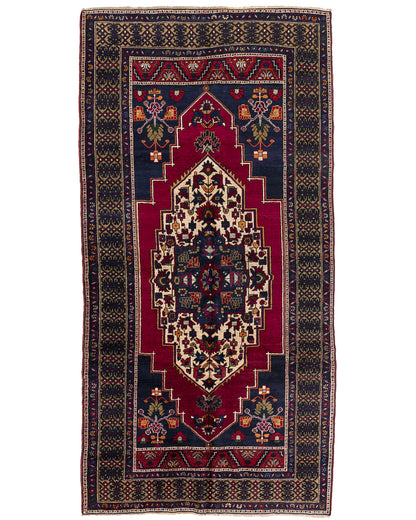 Oriental Rug Anatolian Hand Knotted Wool On Wool 165 X 326 Cm - 5' 5'' X 10' 9'' Burgundy C021 ER12