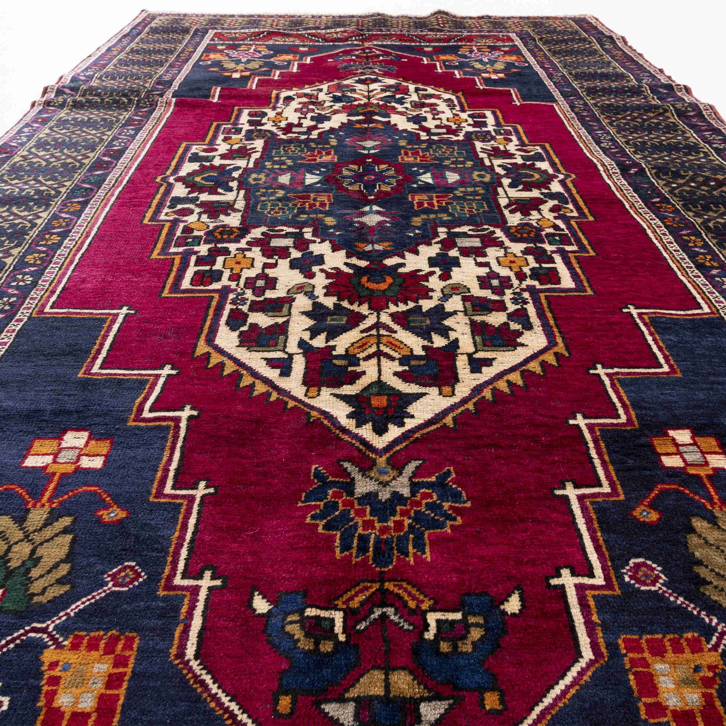 Oriental Rug Anatolian Hand Knotted Wool On Wool 165 X 326 Cm - 5' 5'' X 10' 9'' Burgundy C021 ER12