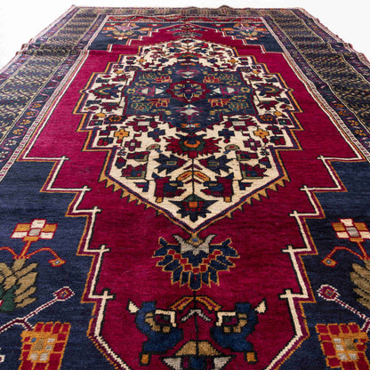 Oriental Rug Anatolian Hand Knotted Wool On Wool 165 X 326 Cm - 5' 5'' X 10' 9'' Burgundy C021 ER12