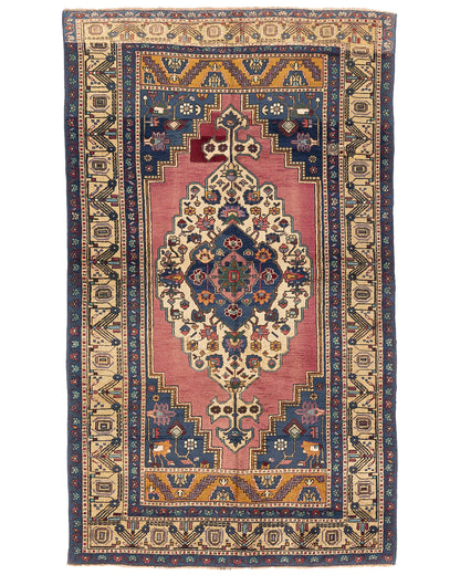 Oriental Rug Anatolian Hand Knotted Wool On Wool 168 X 275 Cm - 5' 7'' X 9' 1'' Pink C004 ER12