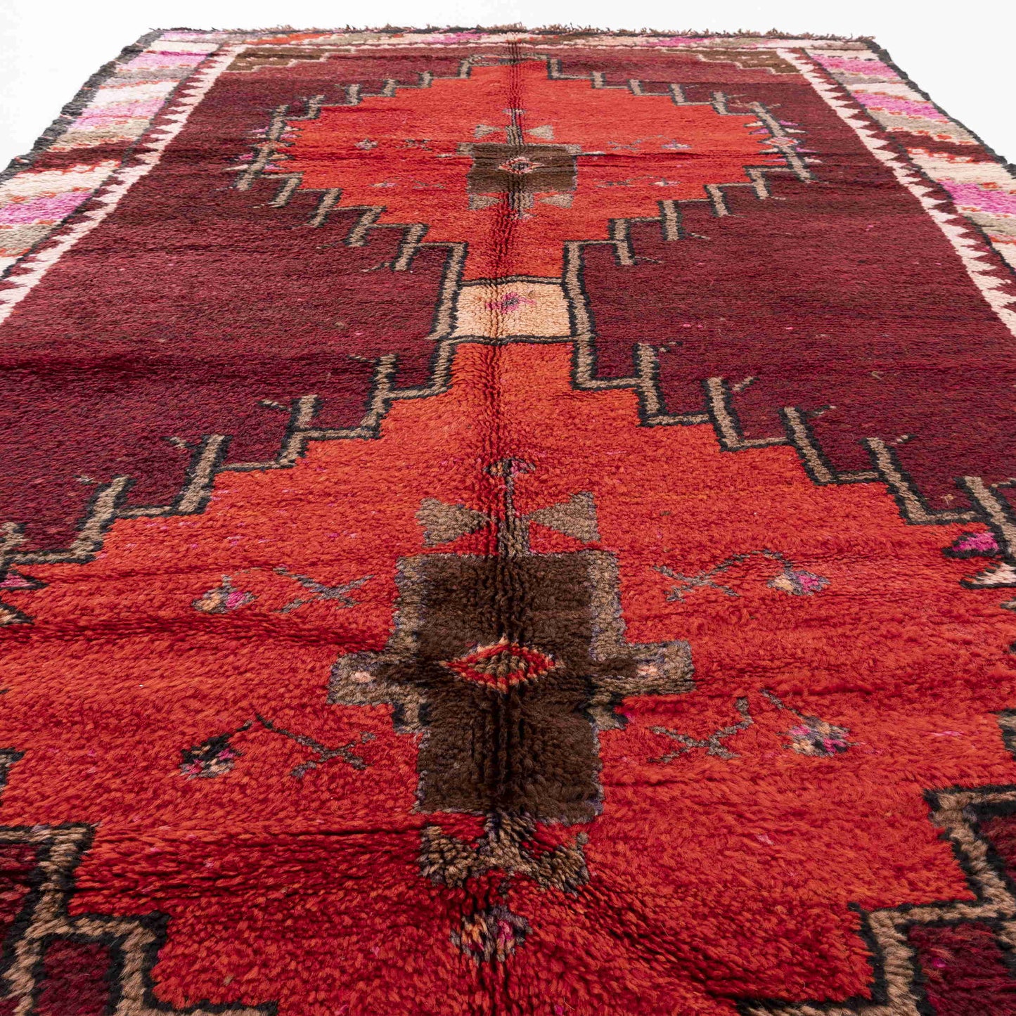 Oriental Rug Anatolian Hand Knotted Wool On Wool 168 X 287 Cm - 5' 7'' X 9' 5'' Red C014 ER12