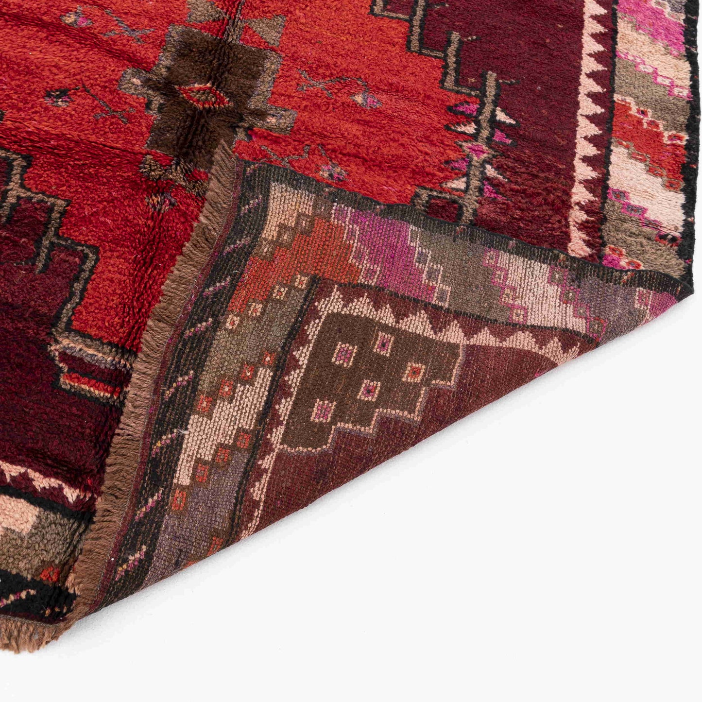 Oriental Rug Anatolian Hand Knotted Wool On Wool 168 X 287 Cm - 5' 7'' X 9' 5'' Red C014 ER12