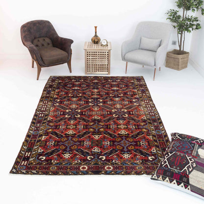 Oriental Rug Anatolian Hand Knotted Wool On Wool 170 X 250 Cm - 5' 7'' X 8' 3'' Red C014 ER12