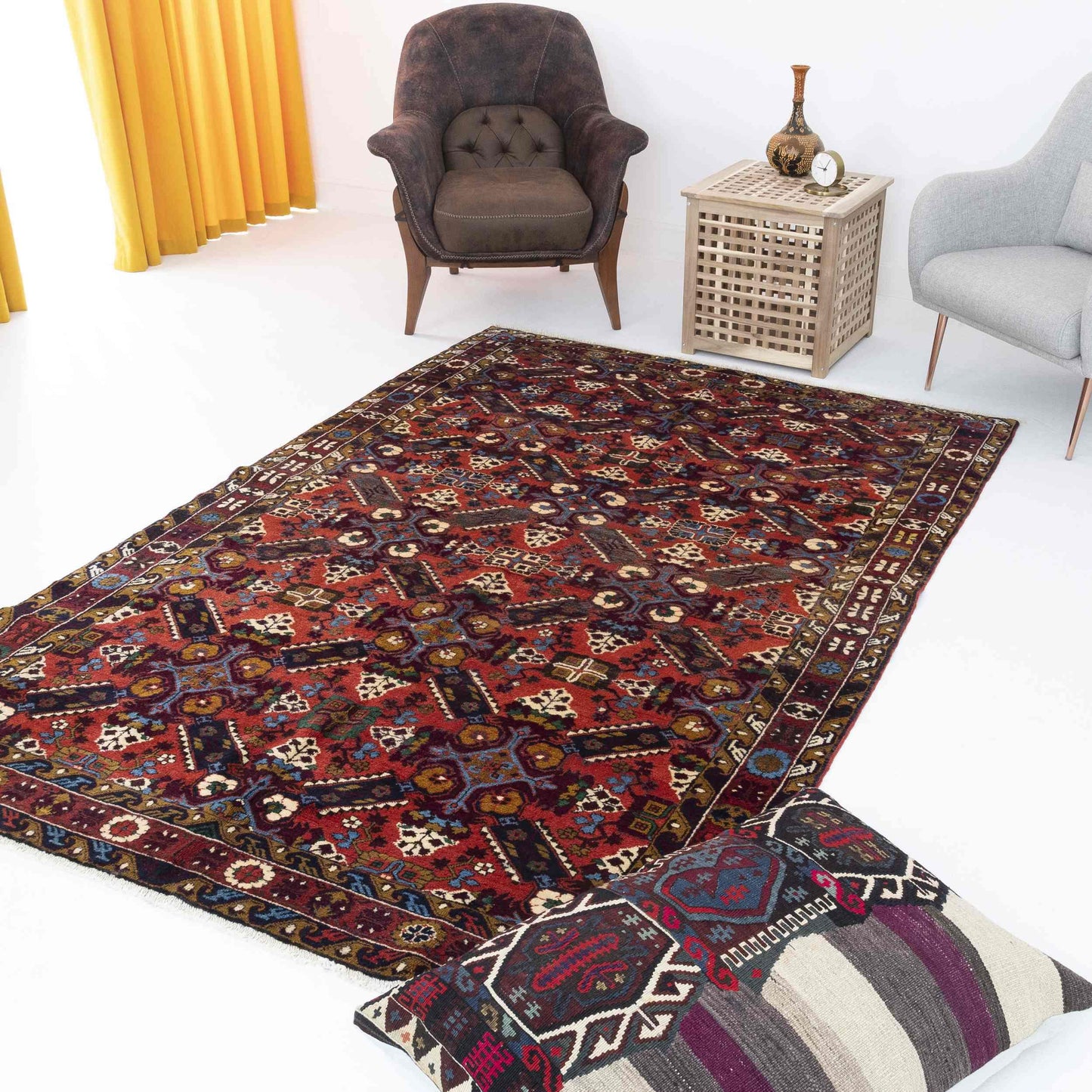 Oriental Rug Anatolian Hand Knotted Wool On Wool 170 X 250 Cm - 5' 7'' X 8' 3'' Red C014 ER12