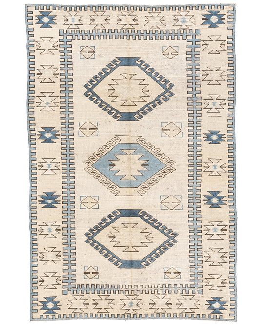 Oriental Rug Anatolian Hand Knotted Wool On Wool 172 X 265 Cm - 5' 8'' X 8' 9'' Sand C007 ER12