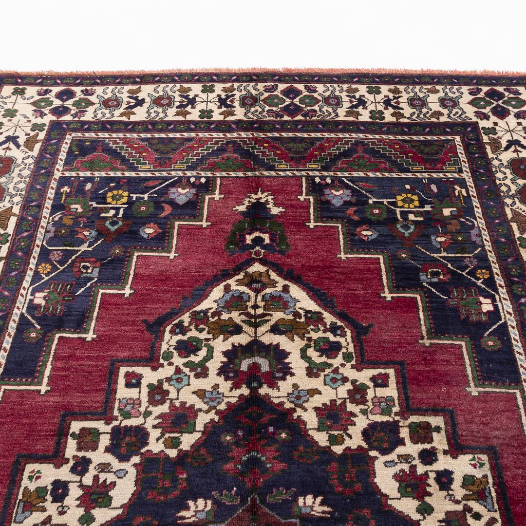 Oriental Rug Anatolian Hand Knotted Wool On Wool 172 X 275 Cm - 5' 8'' X 9' 1'' Navy Blue C012 ER12