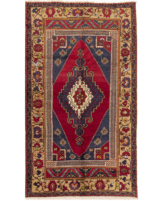 Oriental Rug Anatolian Hand Knotted Wool On Wool 172 X 292 Cm - 5' 8'' X 9' 7'' Red C014 ER12