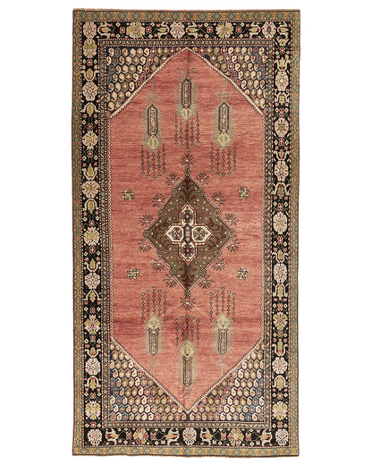 Oriental Rug Anatolian Hand Knotted Wool On Wool 172 X 334 Cm - 5' 8'' X 11' Pink C004 ER12