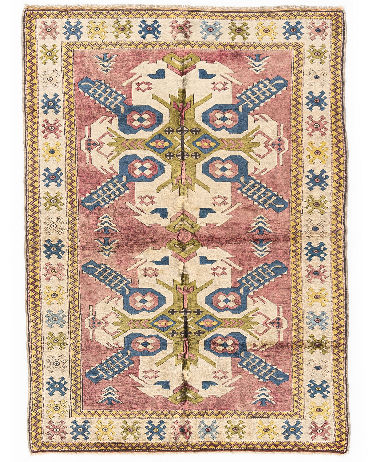 Oriental Rug Anatolian Hand Knotted Wool On Wool 173 X 240 Cm - 5' 9'' X 7' 11'' Multicolor C016 ER12