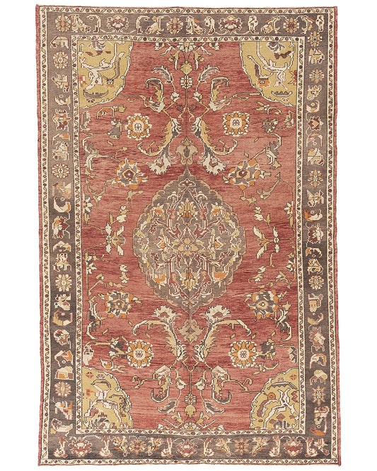 Oriental Rug Anatolian Hand Knotted Wool On Wool 178 X 270 Cm - 5' 11'' X 8' 11'' Red C014 ER12