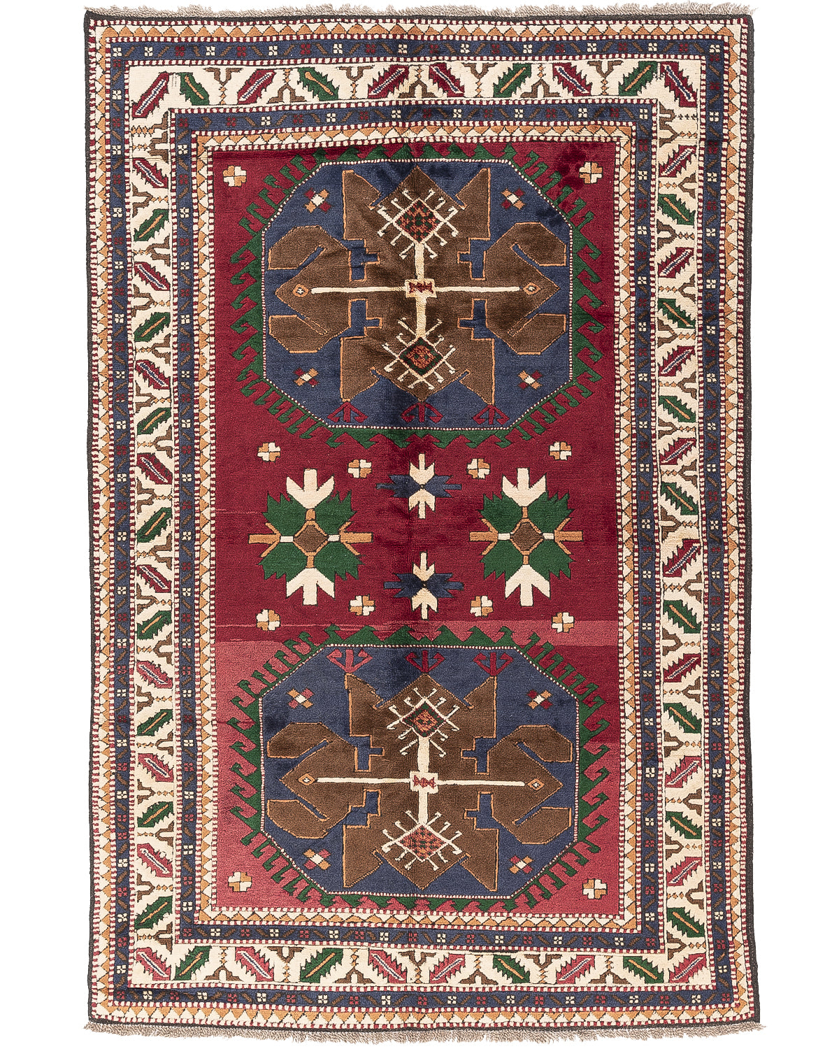 Oriental Rug Anatolian Hand Knotted Wool On Wool 180 X 280 Cm - 5' 11'' X 9' 3'' Red C014 ER12