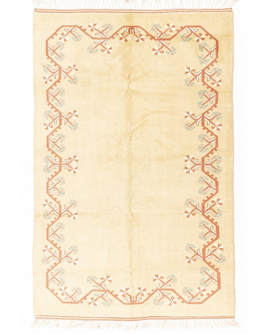 Oriental Rug Anatolian Hand Knotted Wool On Wool 185 X 277 Cm - 6' 1'' X 9' 2'' Sand C007 ER12