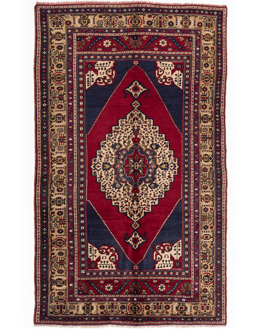 Oriental Rug Anatolian Hand Knotted Wool On Wool 185 X 285 Cm - 6' 1'' X 9' 5'' Red C014 ER12