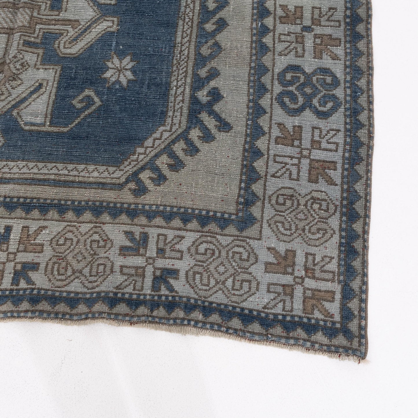 Oriental Rug Anatolian Hand Knotted Wool On Wool 187 X 273 Cm - 6' 2'' X 9' Navy Blue C012 ER12