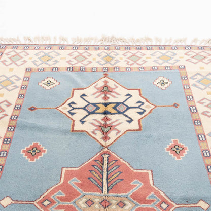 Oriental Rug Anatolian Hand Knotted Wool On Wool 187 X 276 Cm - 6' 2'' X 9' 1'' Light Blue C013 ER12