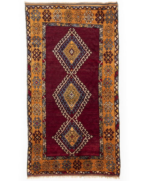 Oriental Rug Anatolian Hand Knotted Wool On Wool 192 X 218 Cm - 6' 4'' X 7' 2'' Burgundy C021 ER12