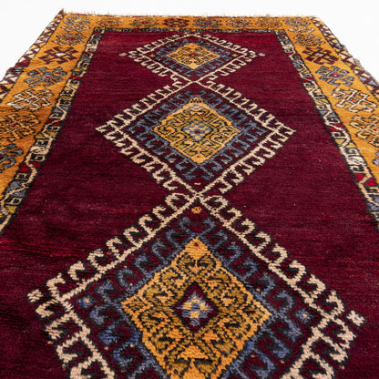 Oriental Rug Anatolian Hand Knotted Wool On Wool 192 X 218 Cm - 6' 4'' X 7' 2'' Burgundy C021 ER12