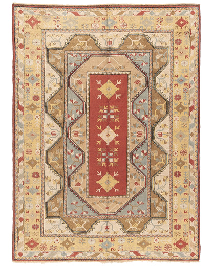 Oriental Rug Anatolian Hand Knotted Wool On Wool 200 X 268 Cm - 6' 7'' X 8' 10'' Multicolor C016 ER12