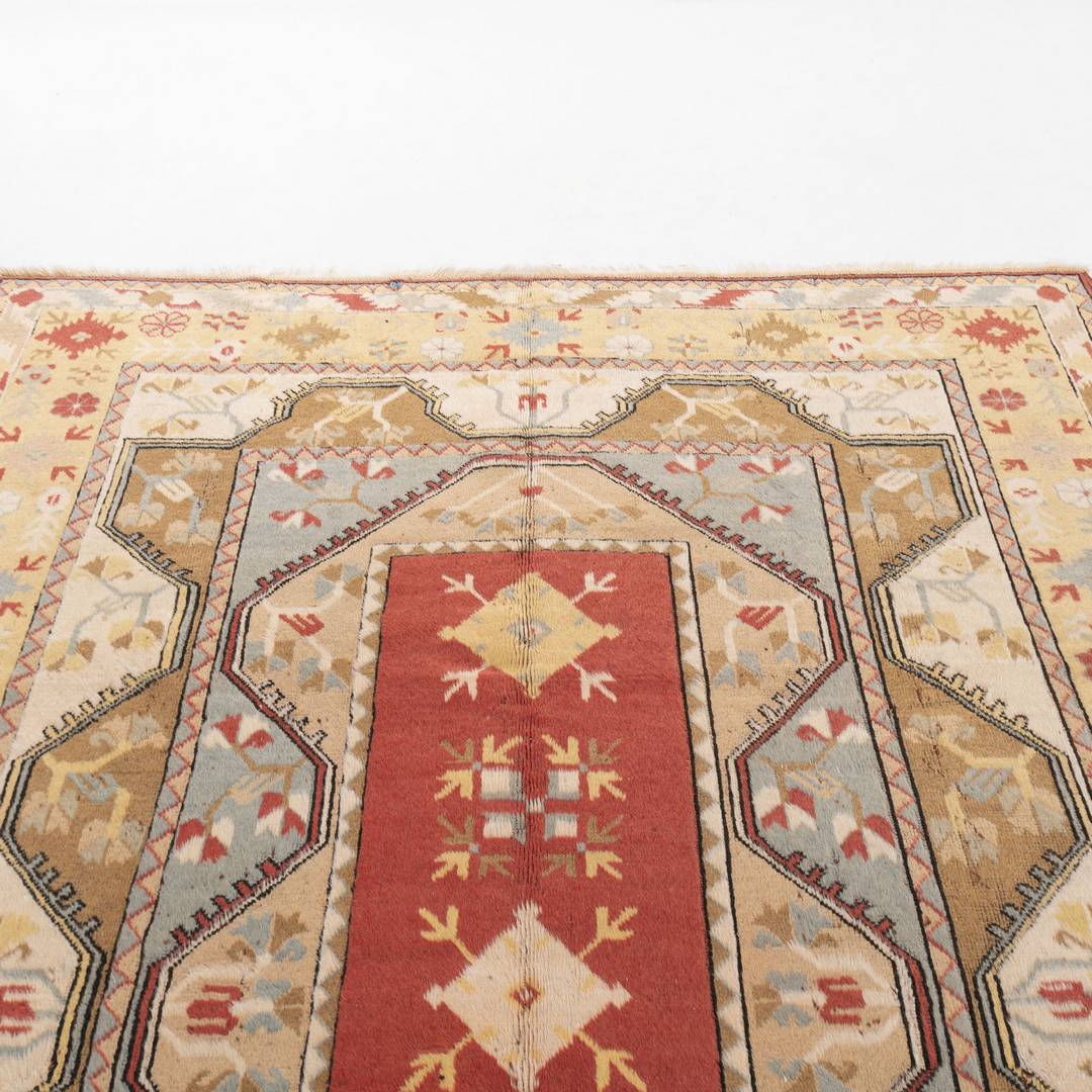 Oriental Rug Anatolian Hand Knotted Wool On Wool 200 X 268 Cm - 6' 7'' X 8' 10'' Multicolor C016 ER12