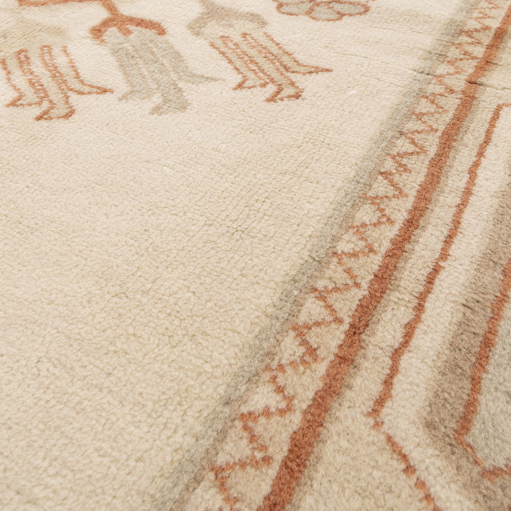 Oriental Rug Anatolian Hand Knotted Wool On Wool 201 X 290 Cm - 6' 8'' X 9' 7'' Sand C007 ER23