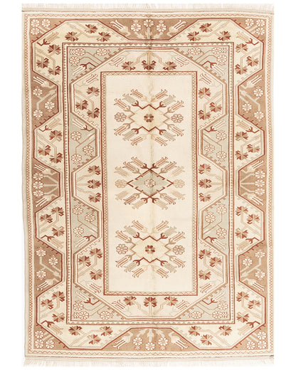 Oriental Rug Anatolian Hand Knotted Wool On Wool 202 X 270 Cm - 6' 8'' X 8' 11'' Sand C007 ER12