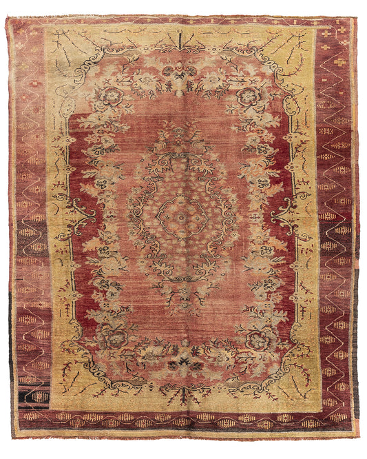 Oriental Rug Anatolian Hand Knotted Wool On Wool 206 X 252 Cm - 6' 10'' X 8' 4'' Red C014 ER12