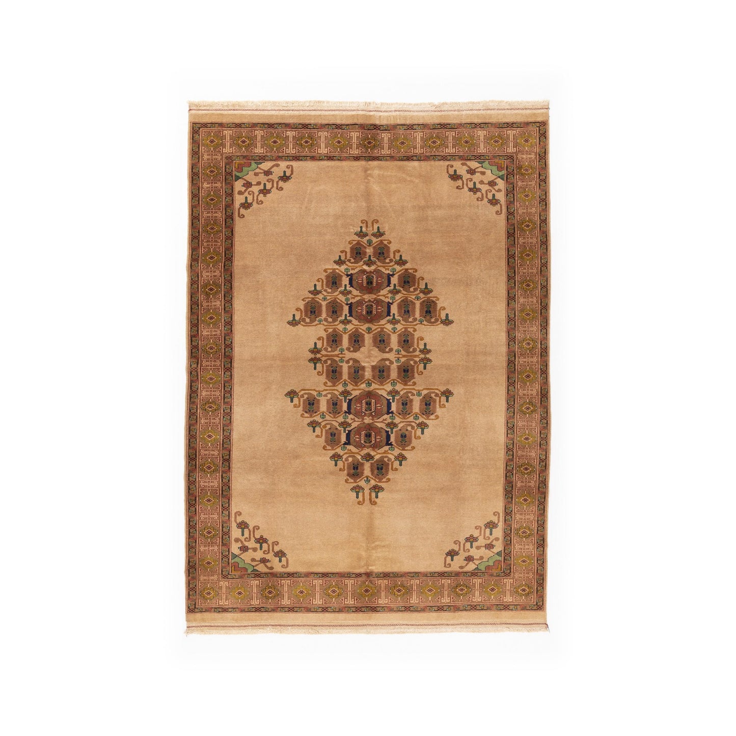 Oriental Rug Anatolian Hand Knotted Wool On Wool 206 X 288 Cm - 6' 10'' X 9' 6'' Stone C009 ER23