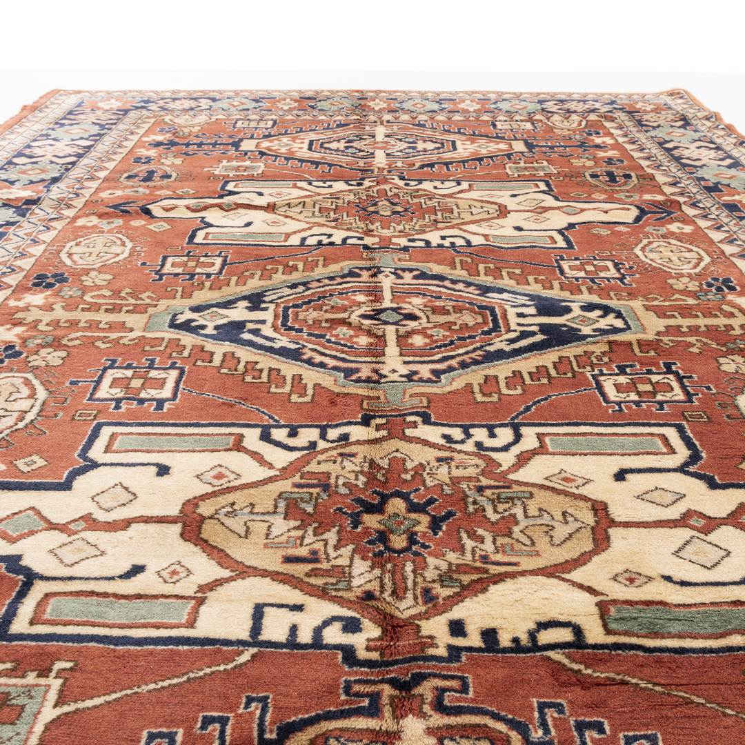 Oriental Rug Anatolian Hand Knotted Wool On Wool 206 X 322 Cm - 6' 10'' X 10' 7'' Orange C011 ER23