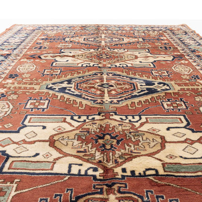 Oriental Rug Anatolian Hand Knotted Wool On Wool 206 X 322 Cm - 6' 10'' X 10' 7'' Orange C011 ER23