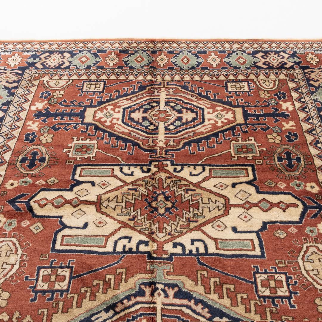 Oriental Rug Anatolian Hand Knotted Wool On Wool 206 X 322 Cm - 6' 10'' X 10' 7'' Orange C011 ER23