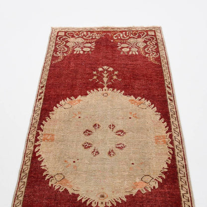 Oriental Rug Anatolian Hand Knotted Wool On Wool 78 X 398 Cm - 2' 7'' X 13' 1'' Red C014 ER12