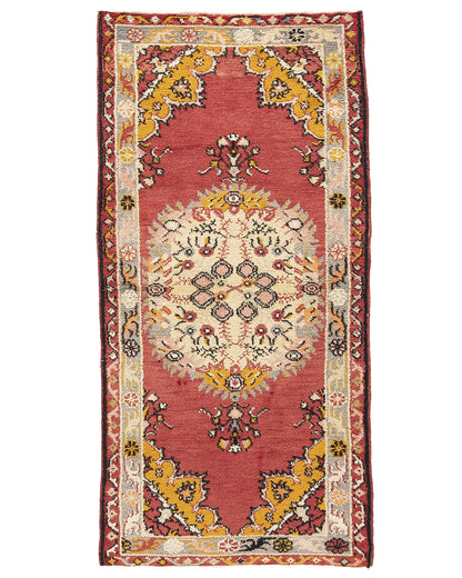 Oriental Rug Anatolian Hand Knotted Wool On Wool 91 X 189 Cm - 3' X 6' 3'' Red C014 ER01