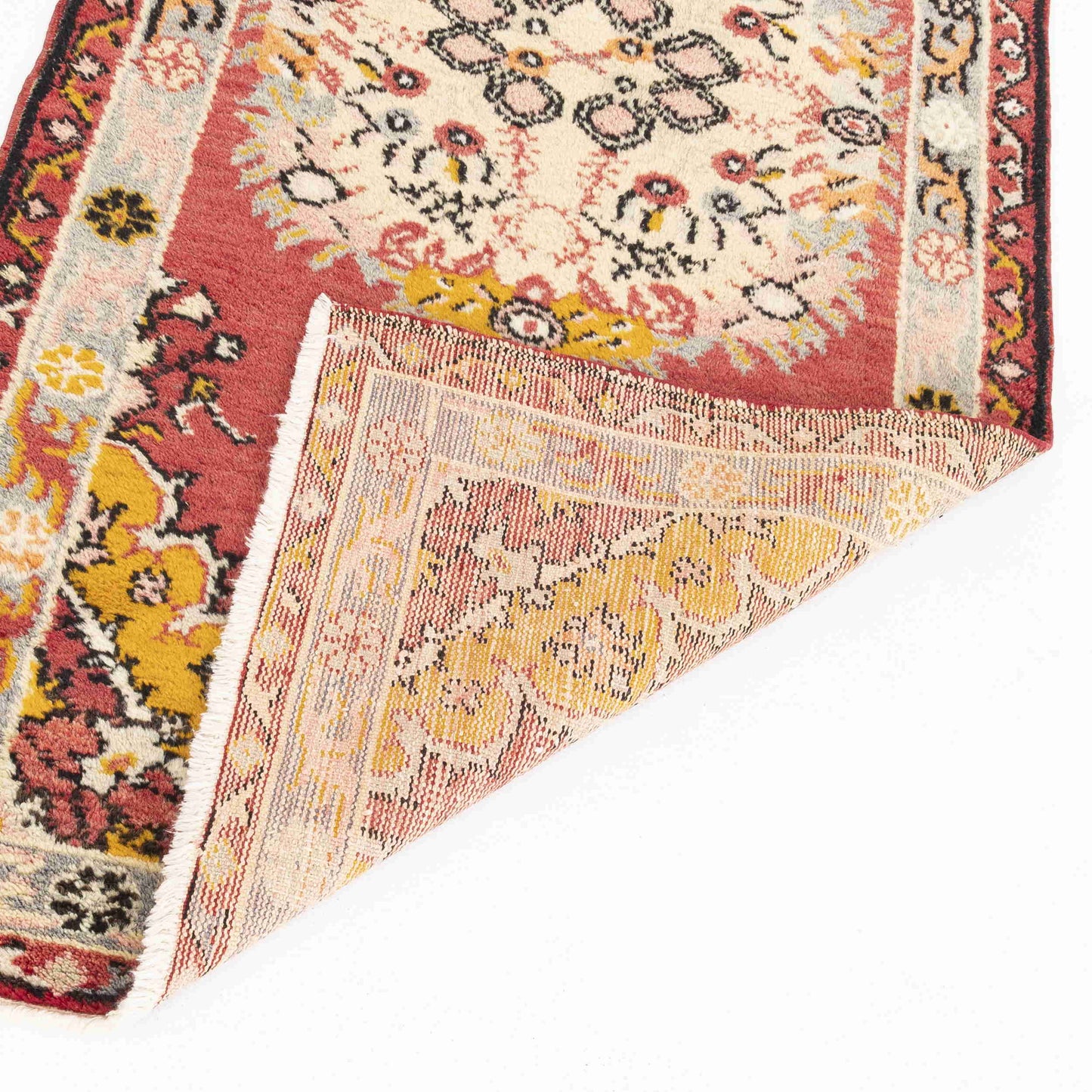 Oriental Rug Anatolian Hand Knotted Wool On Wool 91 X 189 Cm - 3' X 6' 3'' Red C014 ER01