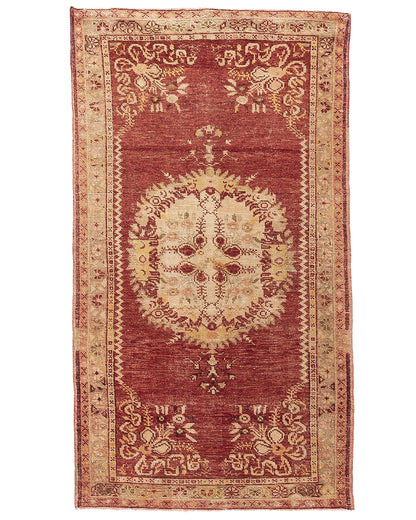 Oriental Rug Anatolian Hand Knotted Wool On Wool 96 X 181 Cm - 3' 2'' X 6' Red C014 ER01