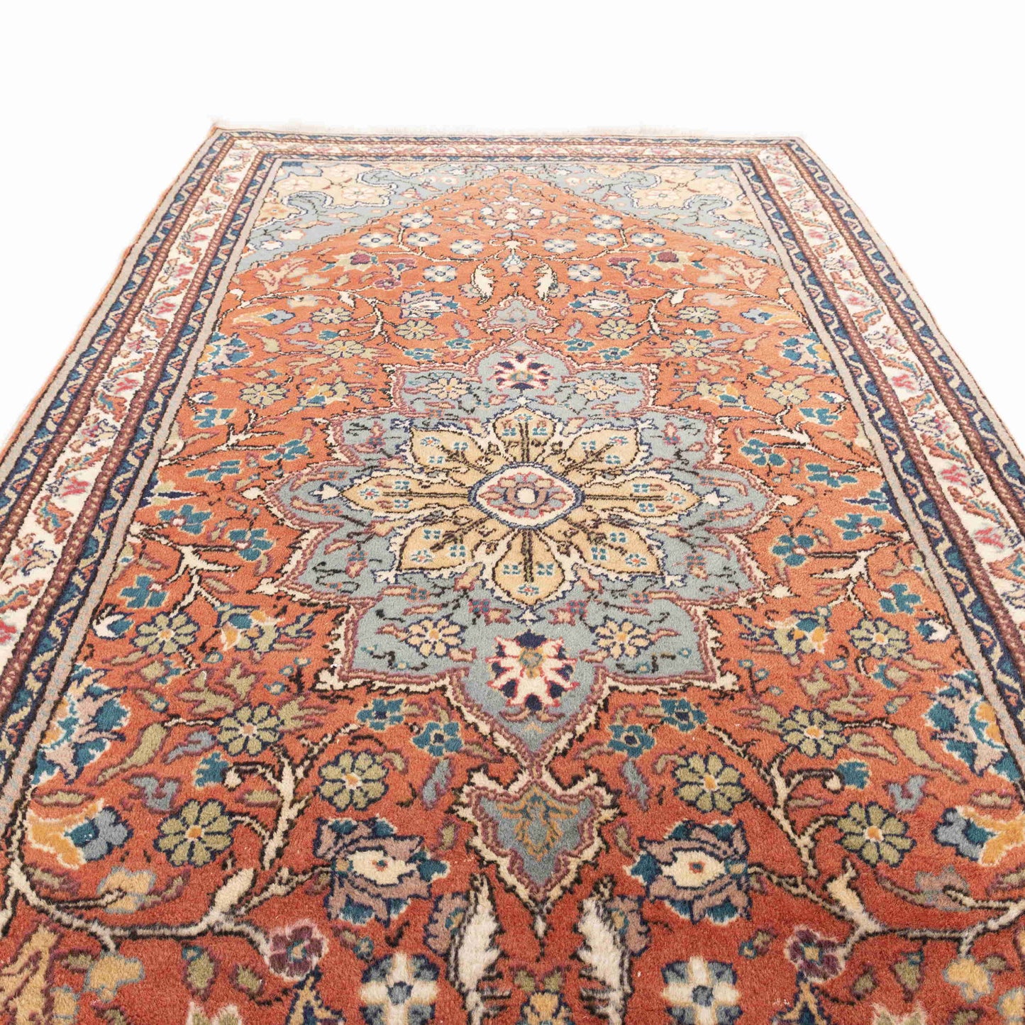 Oriental Rug Anatolian Handmade Wool On Cotton 100 X 192 Cm - 3' 4'' X 6' 4'' Orange C011 ER01