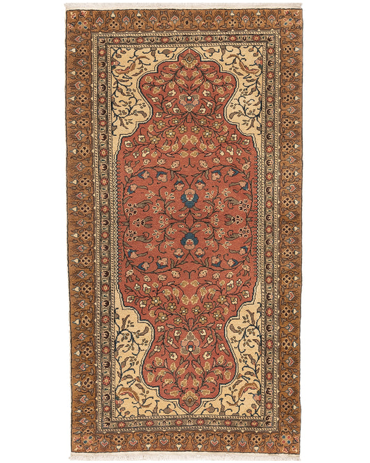 Oriental Rug Anatolian Handmade Wool On Cotton 102 X 188 Cm - 3' 5'' X 6' 3'' Orange C011 ER01