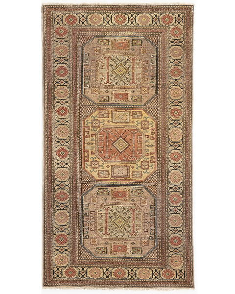 Oriental Rug Anatolian Handmade Wool On Cotton 103 X 178 Cm - 3' 5'' X 5' 11'' Multicolor C016 ER01