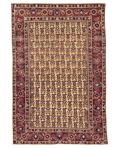 Oriental Rug Anatolian Handmade Wool On Cotton 116 X 167 Cm - 3' 10'' X 5' 6'' Burgundy C021 ER01