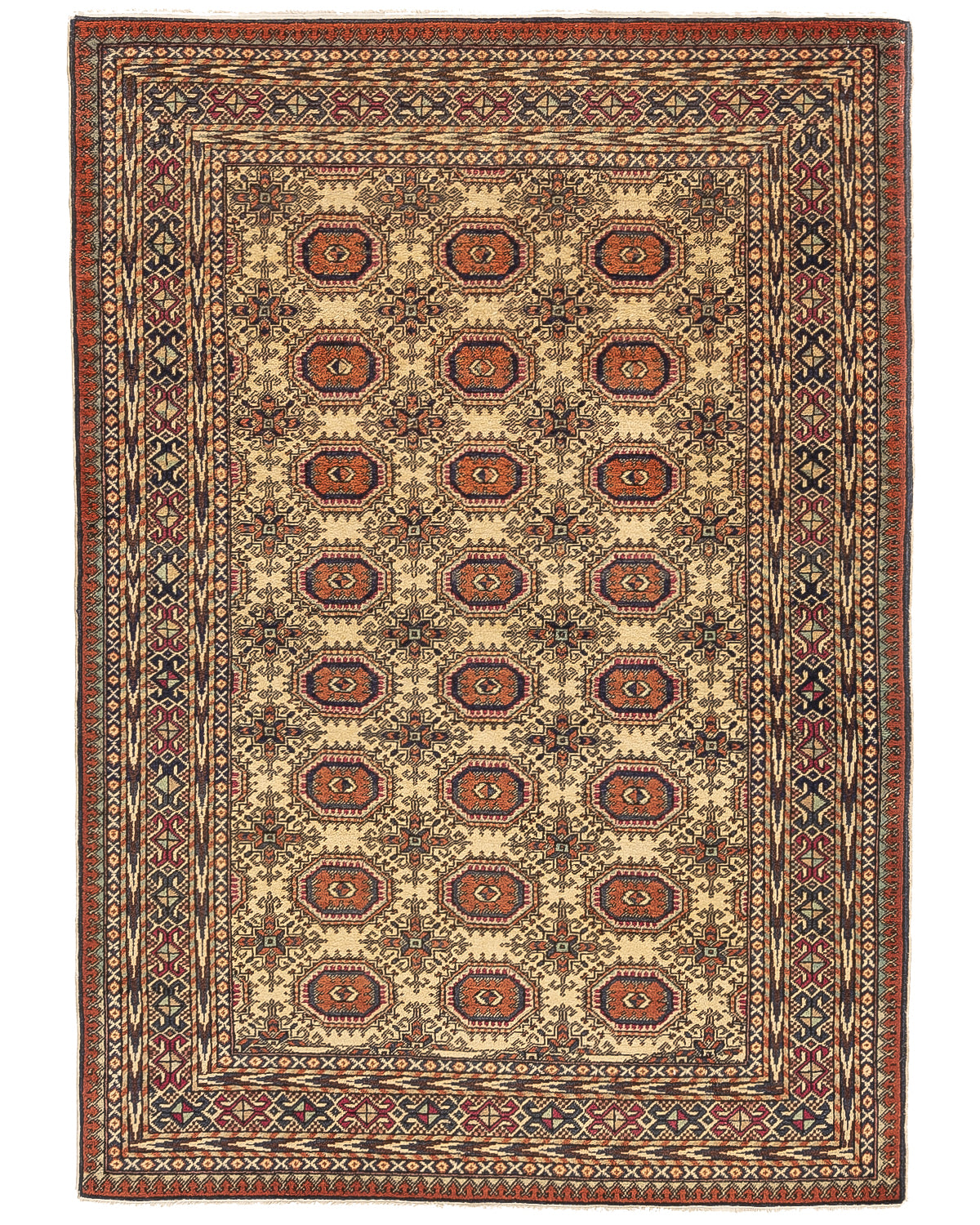 Oriental Rug Anatolian Handmade Wool On Cotton 122 X 171 Cm - 4' 1'' X 5' 8'' Brown C005 ER01