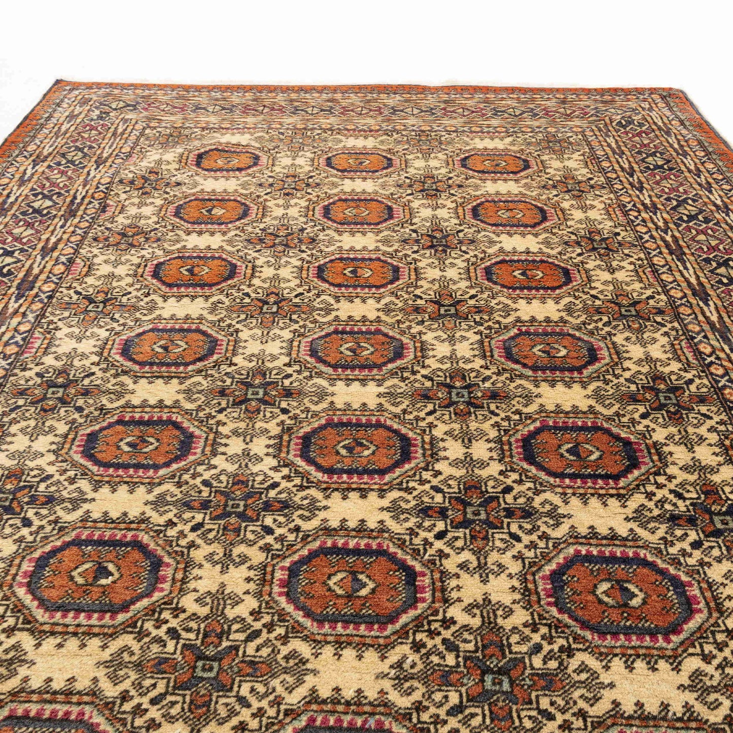 Oriental Rug Anatolian Handmade Wool On Cotton 122 X 171 Cm - 4' 1'' X 5' 8'' Brown C005 ER01