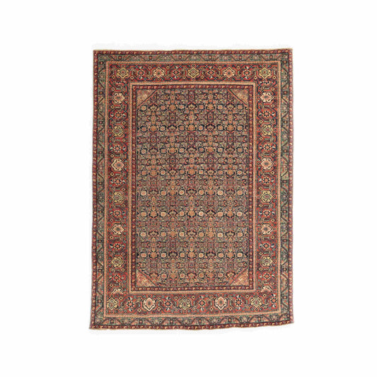 Oriental Rug Anatolian Handmade Wool On Cotton 138 X 191 Cm - 4' 7'' X 6' 4'' Red C014 ER01