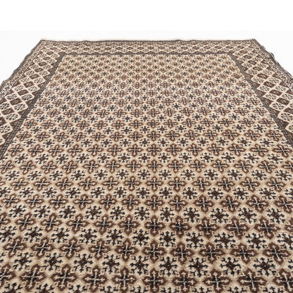 Oriental Rug Anatolian Handmade Wool On Cotton 138 X 214 Cm - 4' 7'' X 7' 1'' Brown C005 ER12