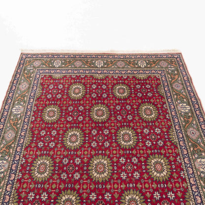 Oriental Rug Anatolian Handmade Wool On Cotton 147 X 226 Cm - 4' 10'' X 7' 5'' Red C014 ER12