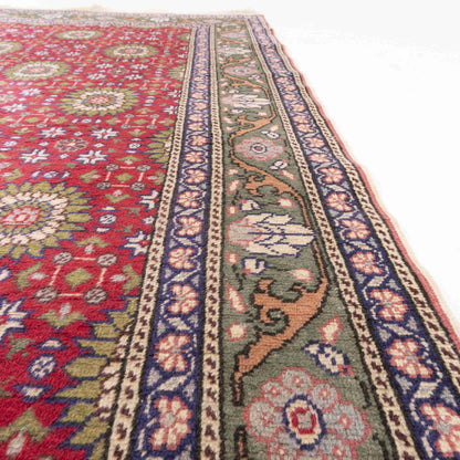 Oriental Rug Anatolian Handmade Wool On Cotton 147 X 226 Cm - 4' 10'' X 7' 5'' Red C014 ER12