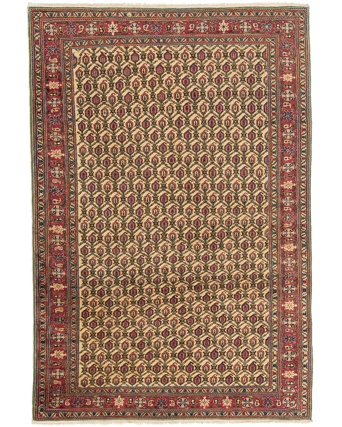 Oriental Rug Anatolian Handmade Wool On Cotton 151 X 211 Cm - 5' X 7' Stone C009 ER12