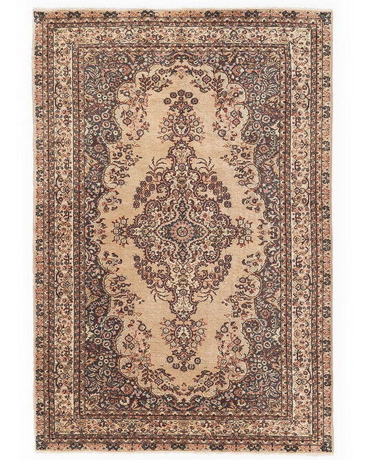 Oriental Rug Anatolian Handmade Wool On Cotton 156 X 242 Cm - 5' 2'' X 8' Sand C007 ER12